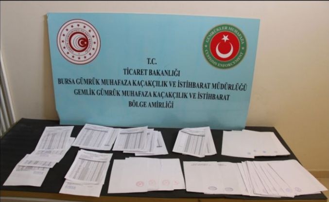 Bursa'da gümrük muhafaza ekipleri 1 milyon liralık vergi kaçakçılığını önledi